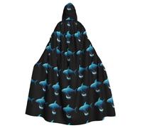 HJFCZH Fantasy Life in the Ocean Pattern Halloween Adulte Cape à capuche Super Large Cape à capuche avec nœud papillon, sans fermeture éclair