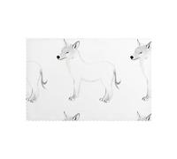 Hjfczh Fierce Wolf Lot de 6 sets de table pour table de salle à manger 30,5 x 45,7 cm pour Noël, Halloween et usage quotidien