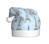 HJFCZH French Paris Tour Eiffel Tour Chapeau de Noël pour adulte Design doux, léger et moelleux pour homme et femme