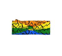 HJFCZH Gay Pride Bandeau pour bébé avec nœud imprimé arc-en-ciel - Accessoire de cheveux doux et extensible pour séance photo et cadeau de fête prénatale - Couche en tricot doux pour les nourrissons
