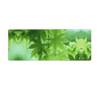 HJFCZH Green Leaf Tapis de souris Motif nature 30,5 x 80 cm