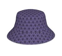 HJFCZH Haunted Mansion Prints Chapeau cloche réfléchissant - Couverture de protection solaire double couche Noir