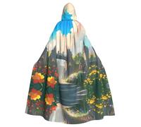 HJFCZH Hors du château Gate Picture Halloween Cape à capuche pour adulte Super Large Cape à capuche