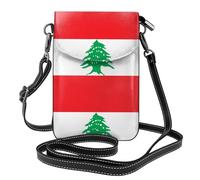 HJFCZH Housse de téléphone à bandoulière en cuir Drapeau du Liban