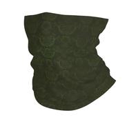 HJFCZH Hunter Bandeau de sport multifonction avec imprimé pétales floraux verts - Cache-cou extensible sans couture pour la course, la randonnée, le cyclisme et la plage - Doux, séchage rapide