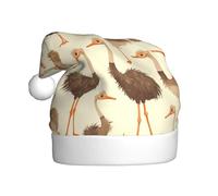 HJFCZH Joli chapeau de Noël avec impression d'autruche pour adulte, ce qui en fait un cadeau amusant et durable pour homme et femme