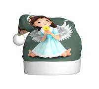 HJFCZH Joli chapeau de Noël imprimé petit ange pour adulte doux et léger