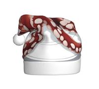 HJFCZH Joli chapeau de Noël imprimé pieuvre pour adulte, ce qui en fait un cadeau amusant et durable pour homme et femme