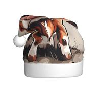 HJFCZH Joli chapeau de Noël imprimé vache pour adulte, ce qui en fait un cadeau amusant et durable pour homme et femme