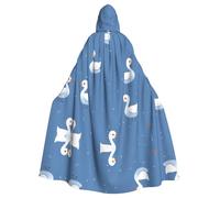 HJFCZH Jolie cape à capuche pour adulte avec image de petit cygne pour Halloween, jeu de rôle