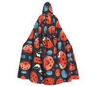 HJFCZH Jolie cape à capuche pour adulte avec image de petite coccinelle pour Halloween, jeu de rôle