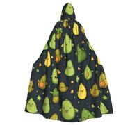 HJFCZH Jolie cape à capuche pour adulte Motif avocat de dessin animé Espace Halloween pour diverses fêtes et carnaval