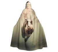HJFCZH La cape à capuche hippo Printing Halloween pour adulte est une cape super grande, confortable et durable