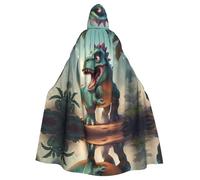 HJFCZH La cape à capuche pour adulte avec impression monstre dinosaure est une cape super grande, confortable et durable