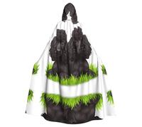 HJFCZH La cape à capuche pour adulte avec imprimé caniches est une cape super grande, confortable et durable