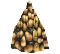 HJFCZH La cape à capuche pour adulte avec imprimé pommes de terre de jardin est une cape super grande, confortable et durable