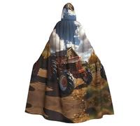 HJFCZH La cape à capuche pour adulte avec imprimé tracteur rouge est une cape super grande, confortable et durable