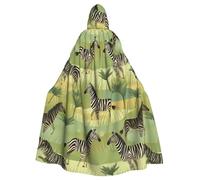 HJFCZH La cape à capuche pour adulte avec imprimé zèbre d'Afrique est une cape super grande, confortable et durable