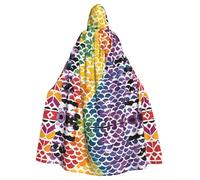 HJFCZH La cape à capuche pour adulte Gay Pride avec motif arc-en-ciel est une cape super grande, confortable et durable