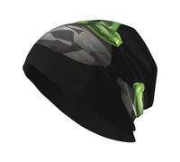 HJFCZH Little Snake on The Stone Picture Bonnet tricoté élastique chaud pour homme et femme Noir