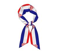 HJFCZH Longue écharpe en soie imprimée drapeau de la République de Croatie douce, confortable, agréable pour la peau et respirante, adaptée pour les jeux de voyage et les fêtes