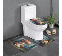 HJFCZH Lot de 3 tapis de salle de bain imprimés champignon Looking for Mom : tapis de sol antidérapant (61 x 40,6 cm) pour toilettes, meuble-lavabo et toilettes, facile à nettoyer