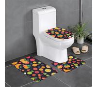 HJFCZH Lot de 3 tapis de salle de bain imprimés de la collection Fruit : tapis de sol antidérapant (61 x 40,6 cm) pour toilettes, meuble-lavabo et toilettes, facile à nettoyer