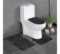 HJFCZH Lot de 3 tapis de salle de bain ultra doux et absorbants pour plus de confort et de style avec impression 3D abstraite, science chimie, illustration, 61 x 40,6 cm