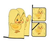 HJFCZH Lot de 4 housses de cuisine imperméables pour une cuisson sûre et un nettoyage facile Motif canard