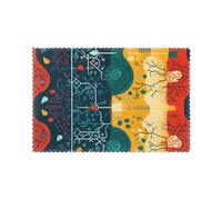 Hjfczh Lot de 6 sets de table à motif cerveau gauche et droit pour table de salle à manger, 30,5 x 45,7 cm pour Noël, Halloween et une utilisation quotidienne