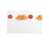 Hjfczh Lot de 6 sets de table à motif de pâtes tomates de dessin animé pour table à manger, 30,5 x 45,7 cm pour Noël, Halloween et une utilisation quotidienne
