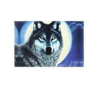 Hjfczh Lot de 6 sets de table motif loup sous la lune pour table de salle à manger, 30,5 x 45,7 cm pour Noël, Halloween et une utilisation quotidienne