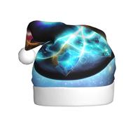 HJFCZH Magnifique chapeau de Noël imprimé univers pour adulte, ce qui en fait un cadeau amusant et durable pour homme et femme