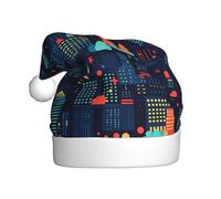 HJFCZH New York Night View Prints Chapeau de Noël pour adulte pour Noël, Halloween, Nouvel An, soldes, promotions