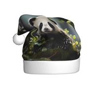 HJFCZH Panda Cubs in the Forest Prints Chapeau de Noël pour adulte pour Noël, Halloween, Nouvel An, soldes, promotions