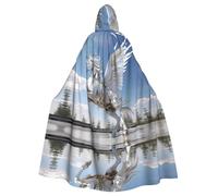 HJFCZH Pegasus Cape à capuche imprimée Halloween pour adulte Super Large