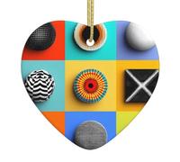 HJFCZH Pendentif de Noël en céramique avec inscription « The Beauty in Color » - Décoration d'intérieur - Cadeau de festival