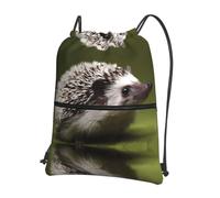 HJFCZH Petit sac à dos avec cordon de serrage imprimé hérisson - Sac à dos léger et sportif pour salle de sport, voyage et yoga - Design durable et résistant à l'eau
