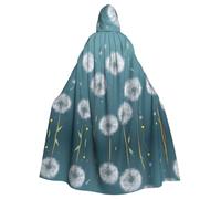 HJFCZH Pissenlits Blow In The Wind Imprimé Halloween Cape à capuche pour adulte Super Large Cape à capuche