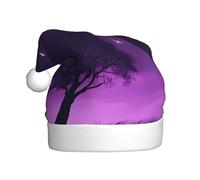 HJFCZH Purple Night Prints Chapeau de Noël pour adulte pour Noël, Halloween, Nouvel An, soldes, promotions