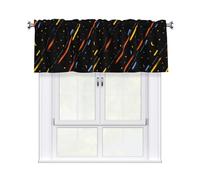 HJFCZH Rideau court à tringle de 137,2 x 45,7 cm avec imprimé autoroute tardive, décoration de la maison, doux au toucher, blocage de la lumière pour fenêtre de cuisine, salle de bain