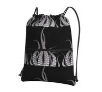 HJFCZH Sac à dos à fermeture éclair avec cordon de serrage imprimé pieuvre et tentacules - Sac de sport résistant à l'eau et durable pour les voyages, le sport et les essentiels du quotidien