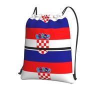 HJFCZH Sac à dos léger avec fermeture éclair et poche avant Motif drapeau de la République de Croatie