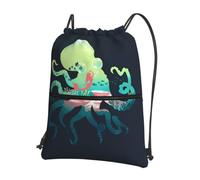 HJFCZH Sac à dos sous-marin avec cordon de serrage et fermeture éclair - Sac de sport léger et imperméable pour voyage, sport et yoga - Housse pliable durable avec poche avant