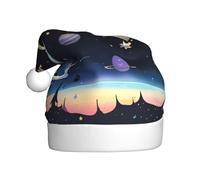 HJFCZH Saturn Jupiter Earth Bonnet de Noël doux et léger pour adulte