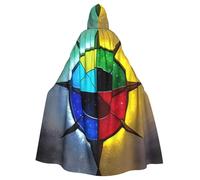 HJFCZH Shine in all directions Prints Halloween Cape à capuche pour adulte pour diverses fêtes et carnaval