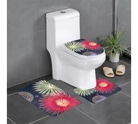 HJFCZH Splendid Lot de 3 tapis de bain antidérapants à séchage rapide Motif feux d'artifice