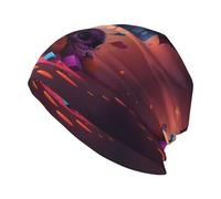 HJFCZH Sugar Horror Skull Picture Bonnet en tricot pour adulte - Bonnet extensible doux et confortable pour homme et femme - Noir