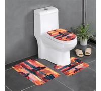 HJFCZH Sunsets - Lot de 3 tapis de salle de bain imprimés chevaux du lac - Tapis de sol antidérapant (61 x 40,6 cm) pour toilettes, meuble-lavabo et toilettes, facile à nettoyer