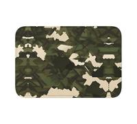 HJFCZH Tapis d'ourlet imprimé camouflage militaire 40 x 60 cm - Housse de bain en polyester durable avec dos antidérapant pour salle de bain, coiffeuse et suites d'invités